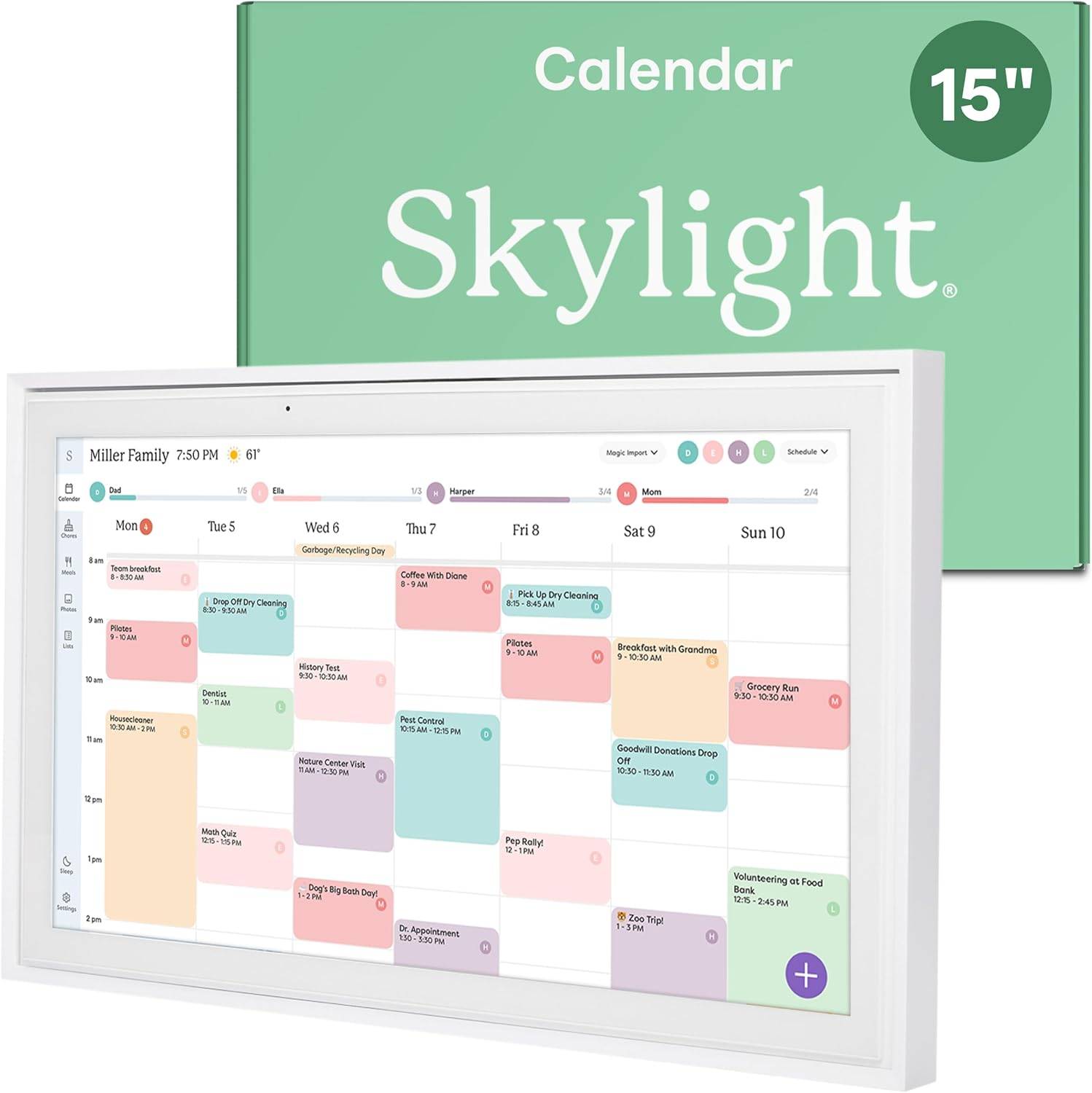 Skylight Calendar: 15″ Digital Family Wall Planner