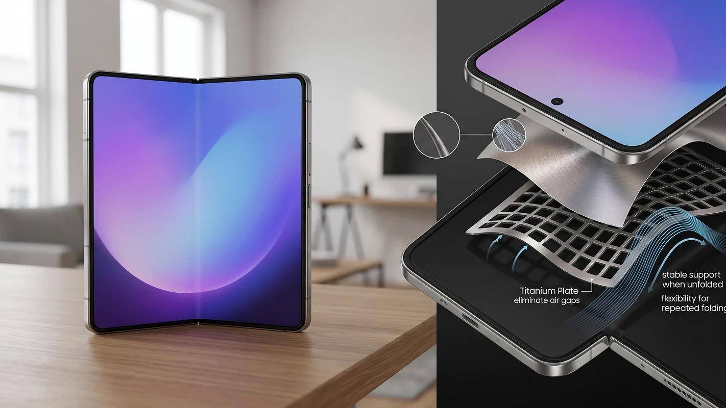 Samsung Puts Titanium Beneath Its Foldable Screens